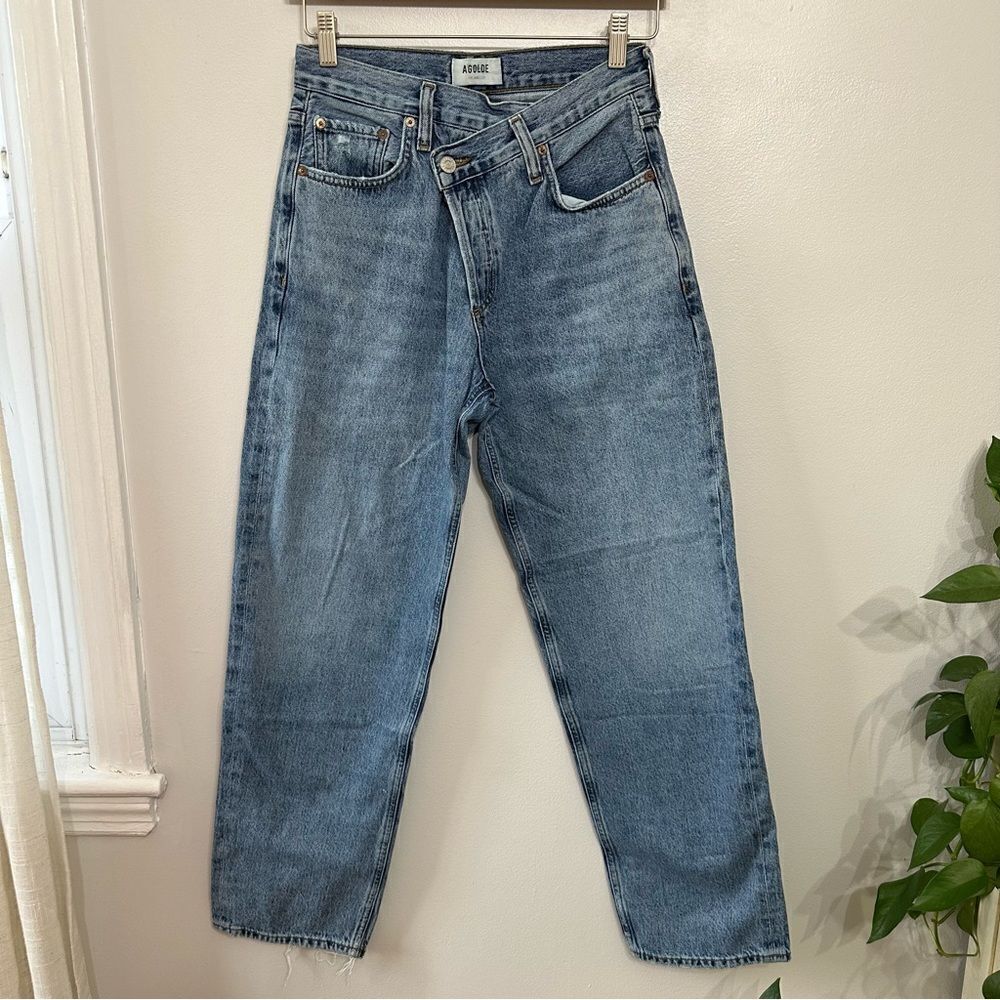 AGOLDE Criss Cross Jeans Straight Leg In Eternal - Picture 3 of 9